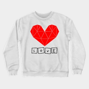 geometric heart Crewneck Sweatshirt